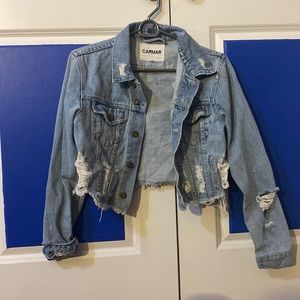 cropped denim jacket